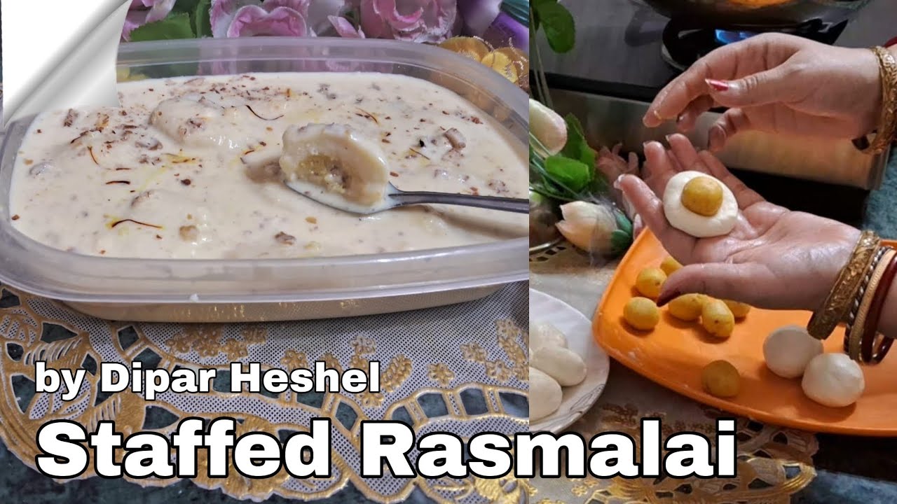 Stuffed Rasmalai Recipe | Creamy & Rich Bengali Dessert | Dipar Heshel Special Sweet Recipe