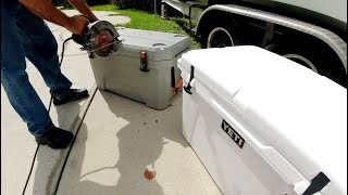 $500 Yeti Cooler Real test vs $100 Ozark Trail Cooler