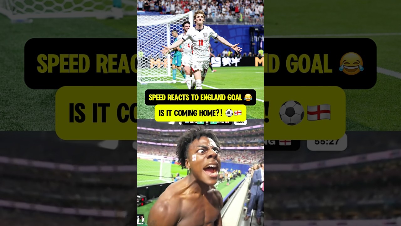 SPEED WENT WILD FOR ENGLAND GOAL VS ARGENTINA 😂⚽️