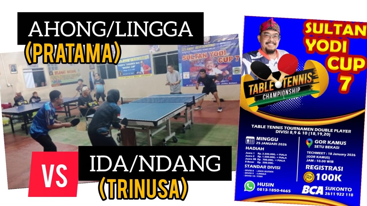 ENAMBELAS BESAR‼️SULTAN YODI CUP 7‼️AHONG/LINGGA (PTM PRATAMA) 🆚 IDA/NDANK (PTM TRINUSA) 