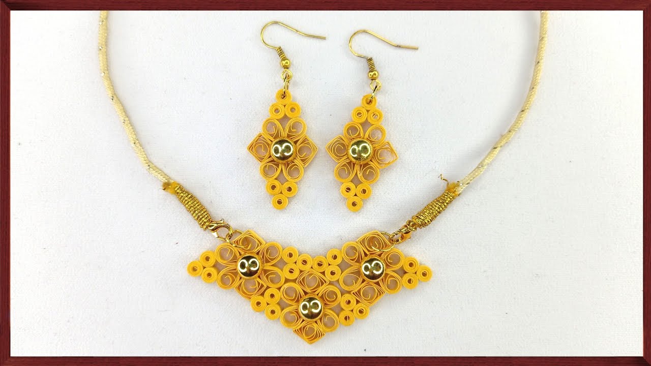 Paper Quilling Necklace / Paper Quilling Earrings YouTube