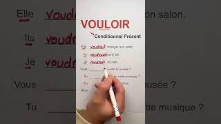 Verbe VOULOIR au conditionnel présent 👋.                   #FrenchOnline #StudyFrench #Francophile