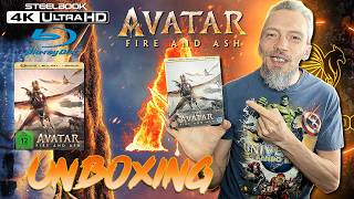 Avatar: Fire and Ash 4K Steelbook Unboxing | 3-Disc Limited Edition