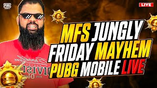 🛑 LIVE Friday Stream Intense Squad Battle on Erangle #mfsjungly #pubgmobile