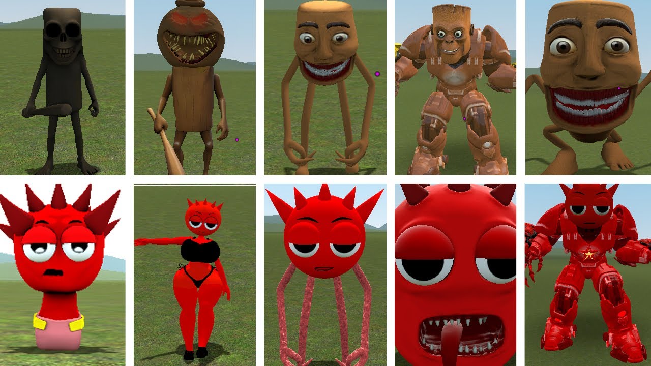 I DISCOVERED NEW EVOLUTIONARY FORMS OF THE TUNG TUNG SAHUR VS SPRUNKI RADDY FAMILY IN GARRY'S MOD !