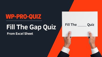 How to create fill the gap quiz in wp pro quiz
