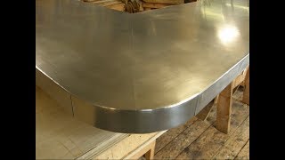 Big Zinc L Counter - Miter Seam with Corner Radius Bend