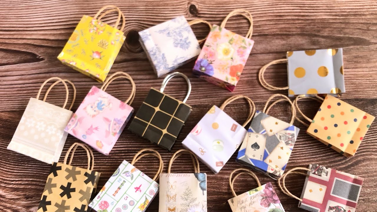 マチ付きミニ紙袋の作り方 gusseted paper bag - YouTube