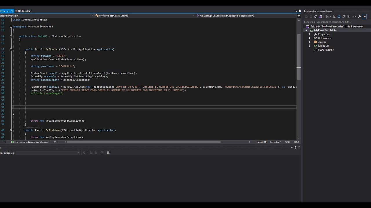 REVIT API!!! PLUGINS DESARROLLO ADDIN EN LA API DE REVIT! VISUAL STUDIO ...