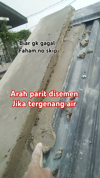 Semenisasi saja jika parit tergenang air #seputarbangunan