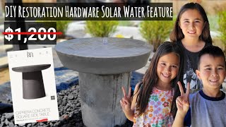 DIY Concrete Water Feature | Restoration Hardware | POPOSOAP Solar Pump