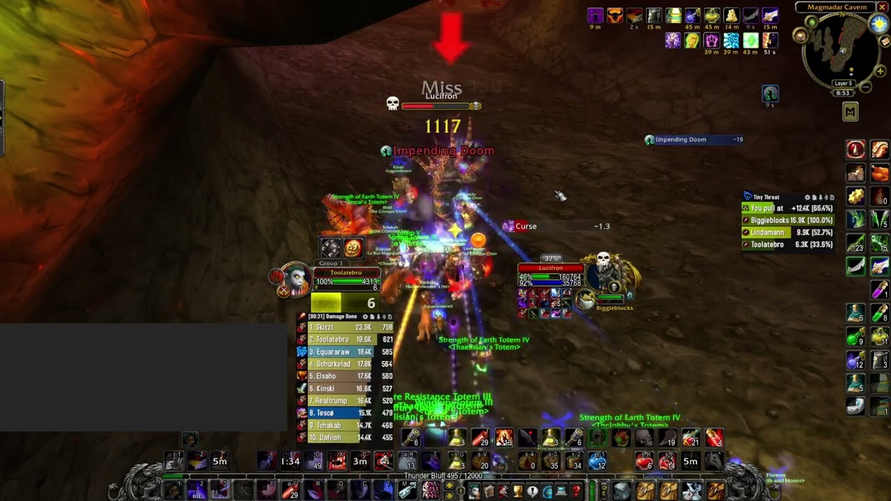 Lucifron Boss kill Rogue Molten Core WoW Classic Fresh Anniversary