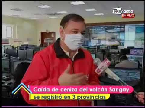 Caída de ceniza del volcán Sangay se registró en 3 provincias