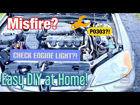 2001 Honda Civic Misfire Fix EASY! Replace Ignition Coil