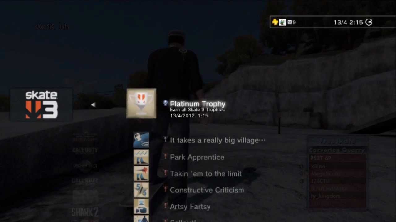 Getting the Skate 3 Platinum Trophy! YouTube