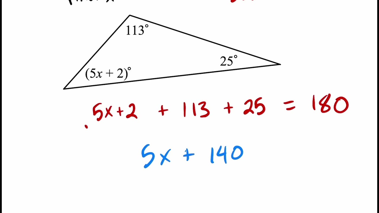 Triangle Sum Theorem Example