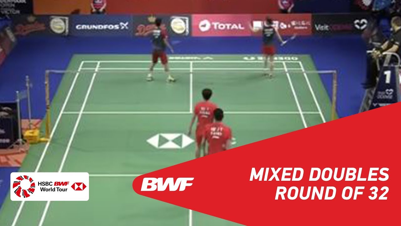 denmark open container law R32 | XD | WATANABE/HIGASHINO (JPN) vs HE/DU (CHN) | BWF 2018