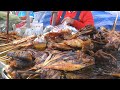 Huge Wet Market and Street Food in Bangkok,  Khlong Toei, Thailand