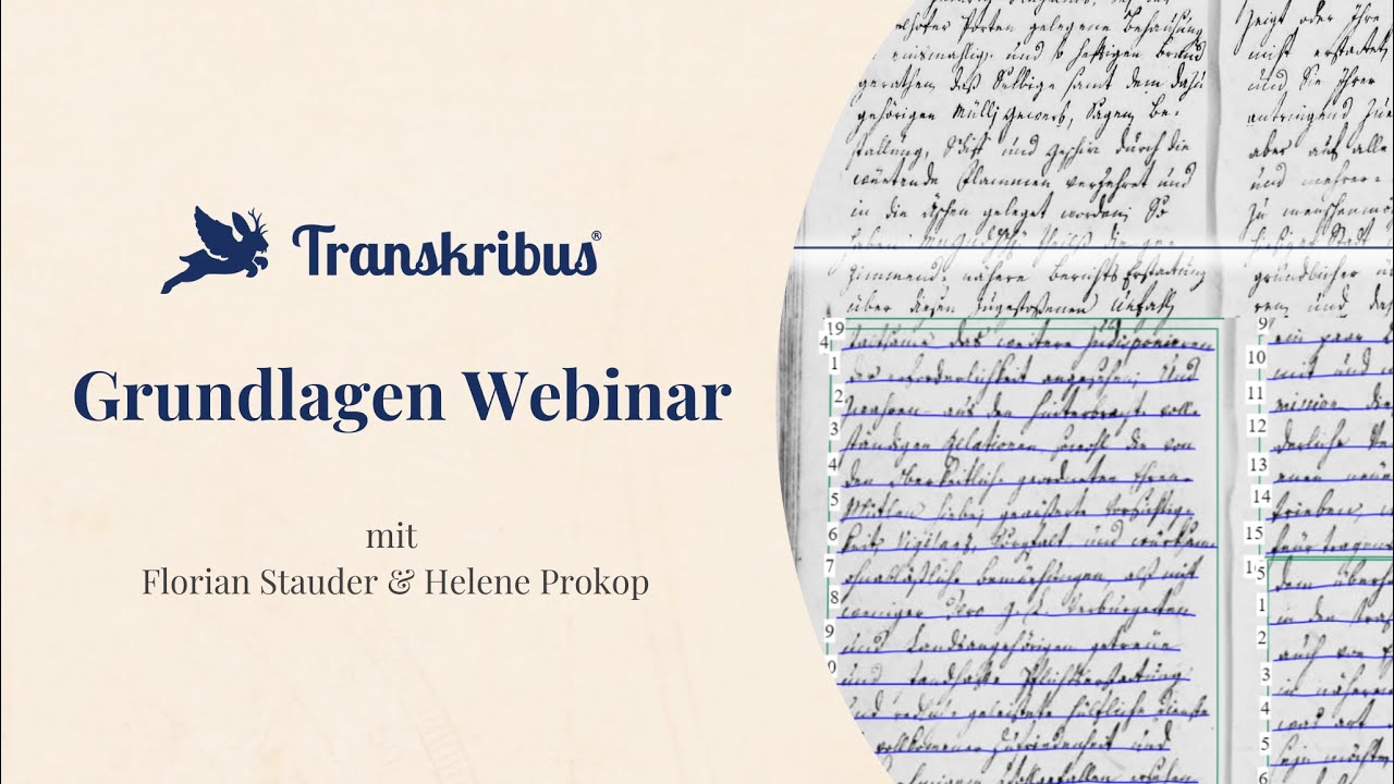 Transkribus Grundlagen Webinar (Deutsch) - YouTube