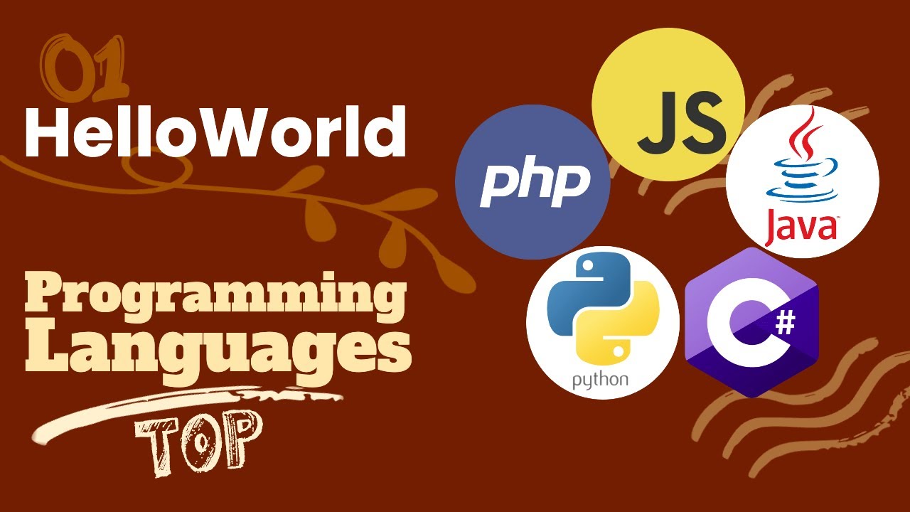 Hello World! - Comparison of top programming languages - YouTube