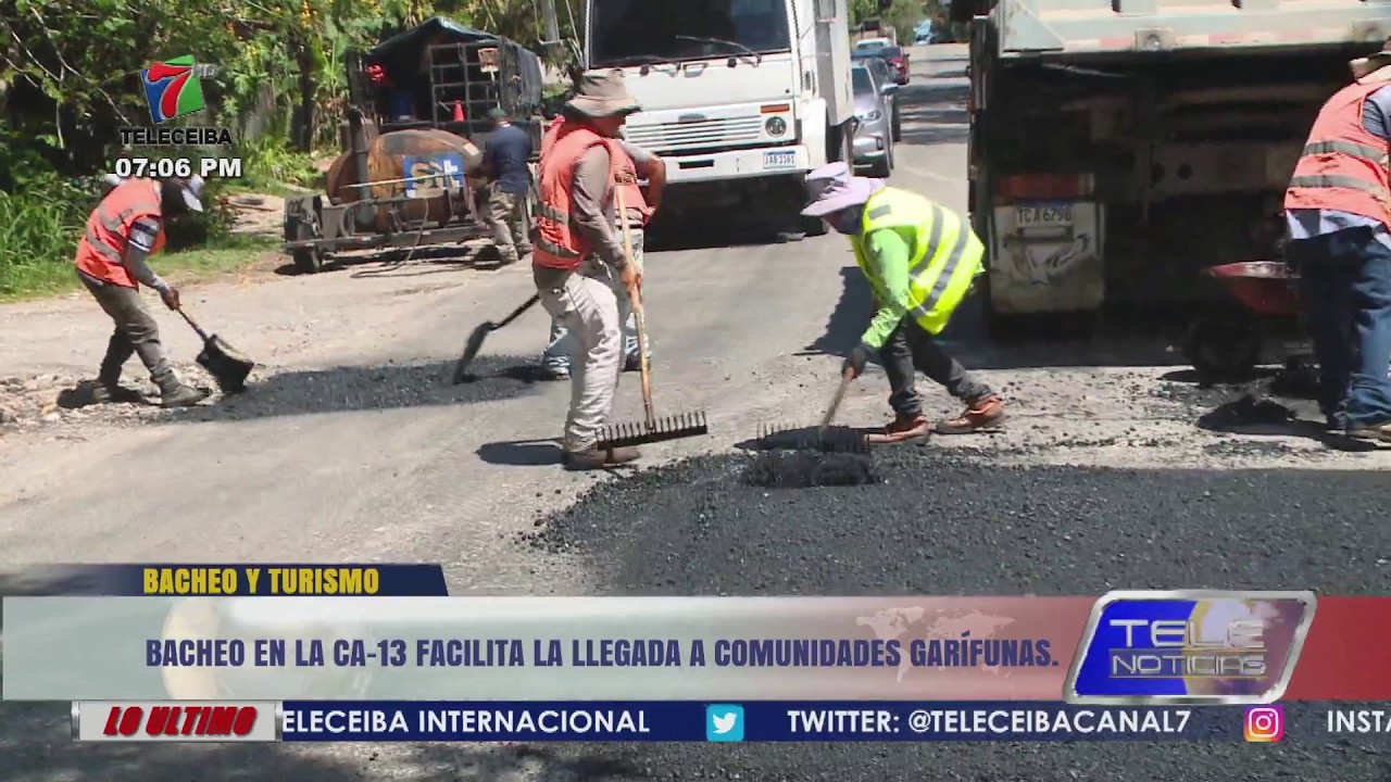 Bacheo en la CA-13 facilita la llegada a comunidades garífunas de La Ceiba