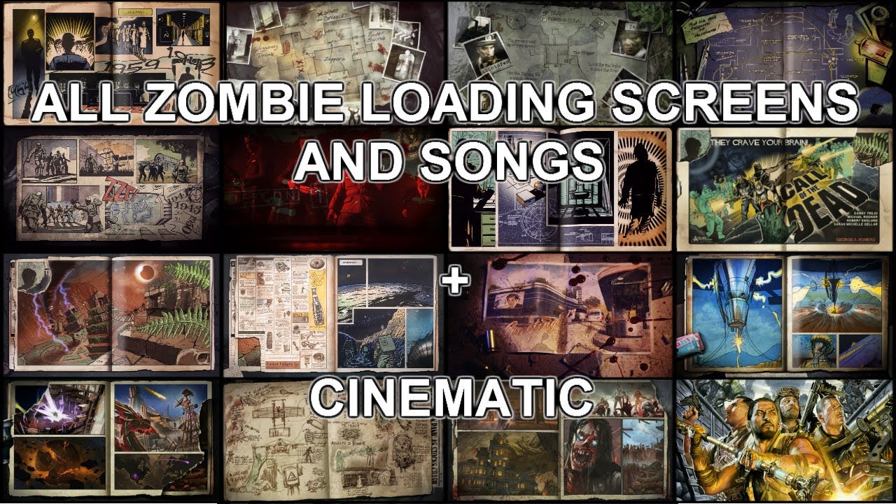 Old Check Description All Zombie Loading Screens Songs W Cinematic Nacht Origins Youtube