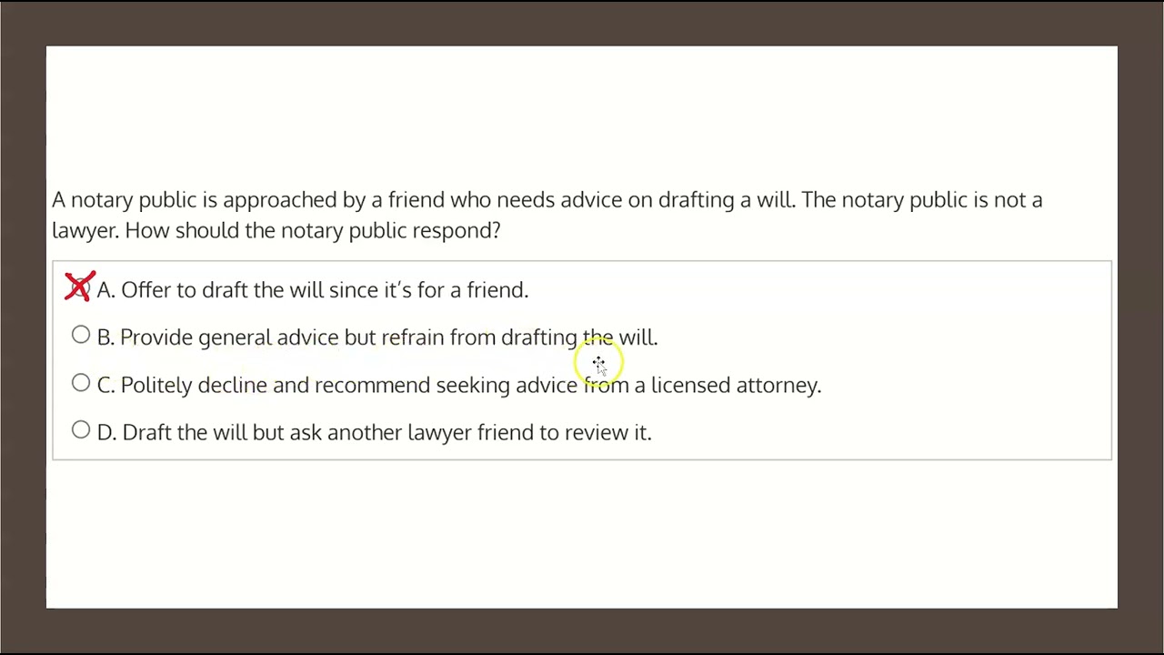 NYS Notary Public iPREP Professional Conduct Q2