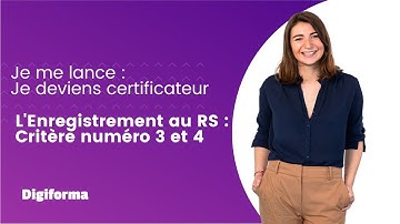 Critères 3 et 4 - Enregistrement au RS