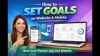 How to set goals on website and mobile free | Best goal planner app and website beginner tutorial screenshot 4