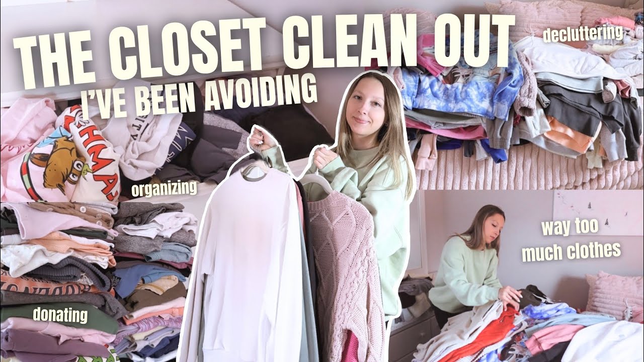 MASSIVE CLOSET & DRESSER CLEAN OUT🧺 declutterring, organizing, and donating