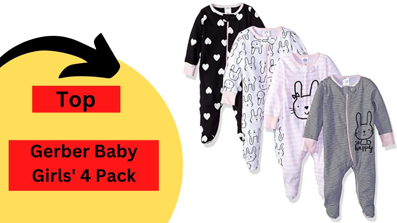 Top Gerber Baby Girls' 4 Pack Sleep 'N Play Footie ।। Eshion Baby Cloth Review।। Gravity Review