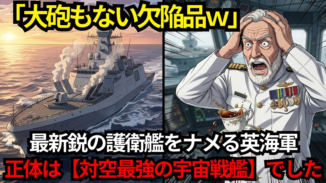 英艦長「大砲もない漁船かｗ」自衛隊艦を嘲笑した３分後、マッハ１０を迎撃され顔面蒼白#海外の反応 #自衛隊 #漫画
