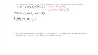 Math21a.  The Derivative of a Vector-Valued Function