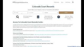 Colorado Court Records (Public Search By Name / Case)
