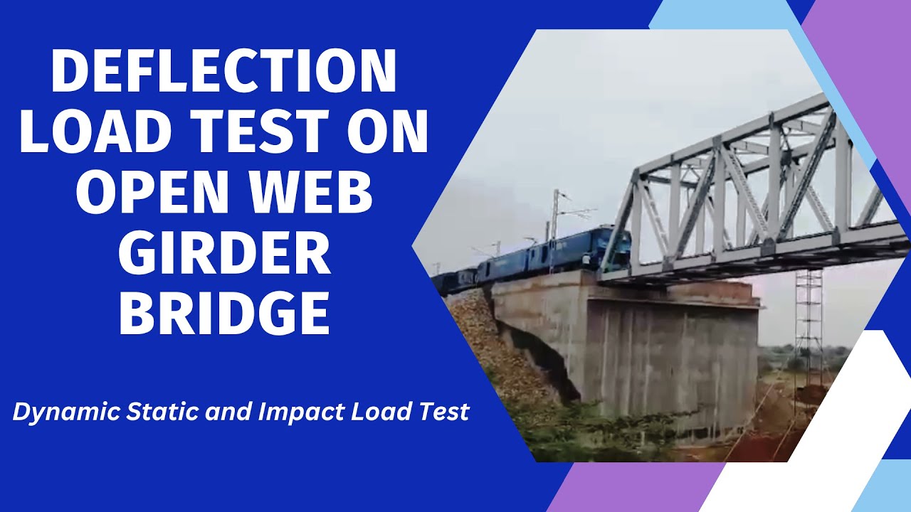 DEFLECTION LOAD TEST ON OPEN WEB GIRDER BRIDGE खुले वेब गर्डर ब्रिज पर विक्षेपण भार परीक्षण