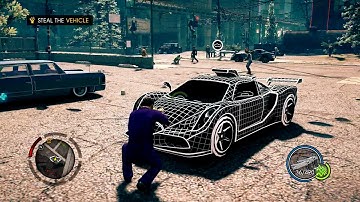 Saints Row IV - Steal and Unlock Vehicle 9 - Wireframe Peacemaker 60fps