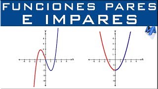 Funciones pares e impares explicación gráfica