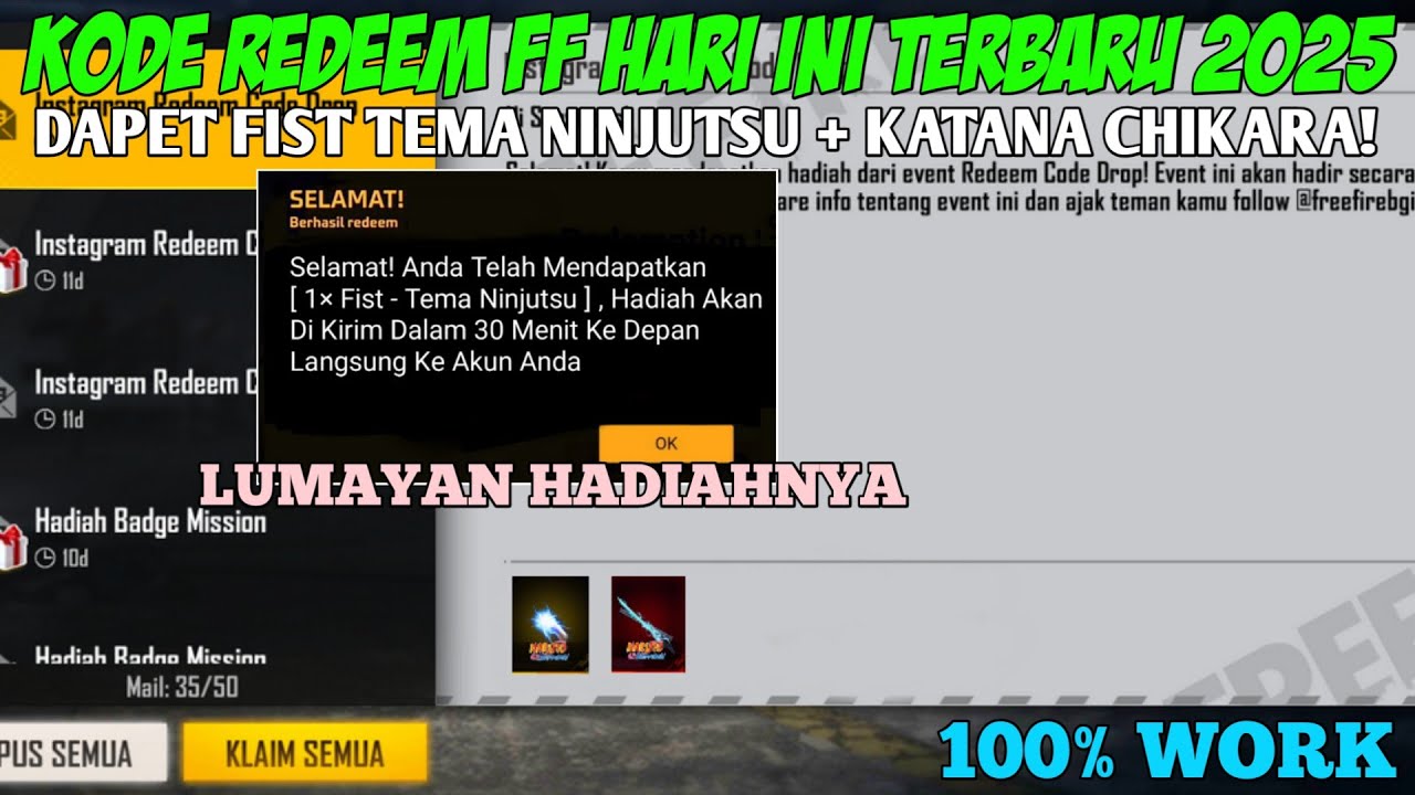 KODE REDEEM FREE FIRE TERBARU 28 JANUARI 2025 HARI INI - YouTube