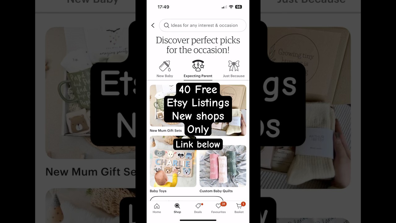 40 Free Etsy Listings | New stores only 