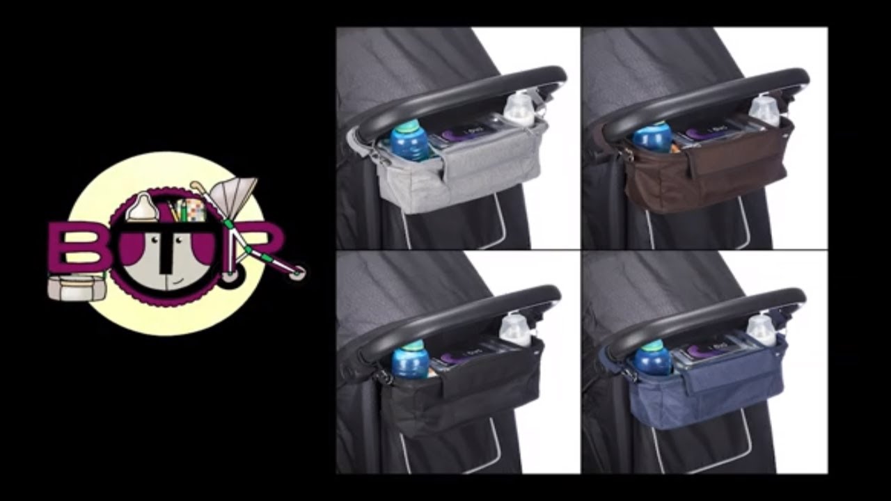 Buggy Organiser with phone pocket in 4 colours, organise your stroller - by BTR