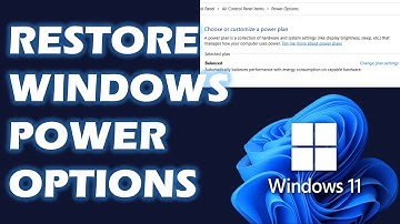 Restore Windows Power Options: "Only Balanced Power Plan Available" in Windows 11/10