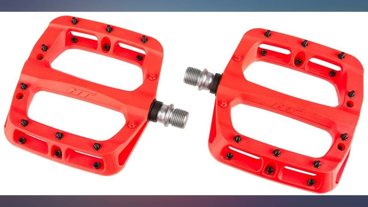 HT PA03A Flat Reinforced Nylon Pedals Unisex Adult, Neon Orange review