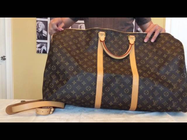 Extra Large Louis Vuitton Bandouliere Monogram Canvas Keepall 60