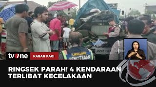 Empat Kendaraan Terlibat Kecelakaan, Semuanya Ringsek Parah | Kabar Pagi tvOne