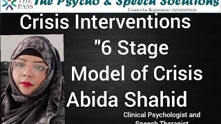 6 Stage Model of Crisis Interventions || Methods and Techniques of Crisis Interventions
