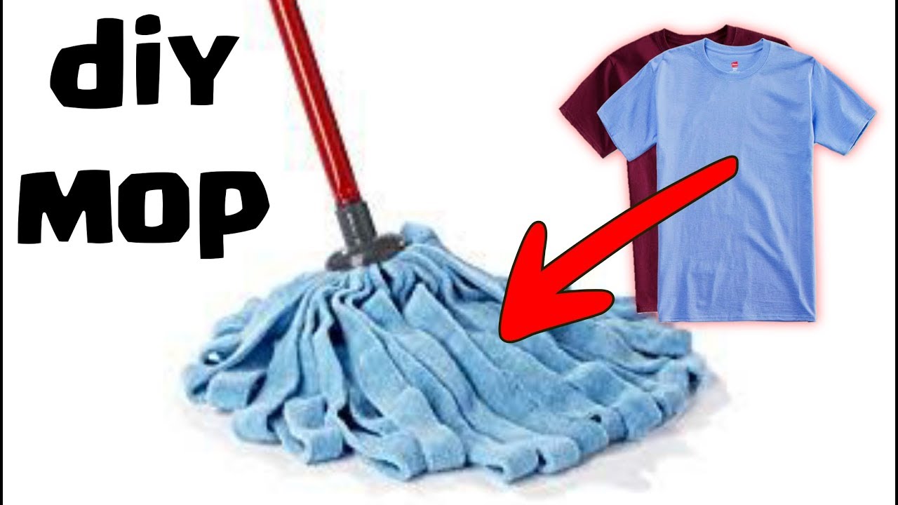 DIY,How To Make Mop With Old T Shirt , Home Made Mop , Recycle old t shirt  or clothe