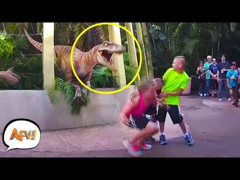 They didn&rsquo;t EXPECT THAT! Funniest Amusement Park Videos | AFV