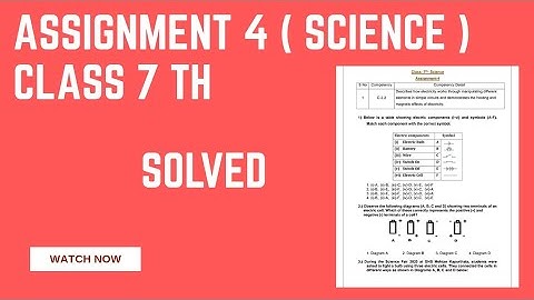 Assignment 4 Science class 7th English medium. Solved MCQ ( CEP Worksheet 4 ).