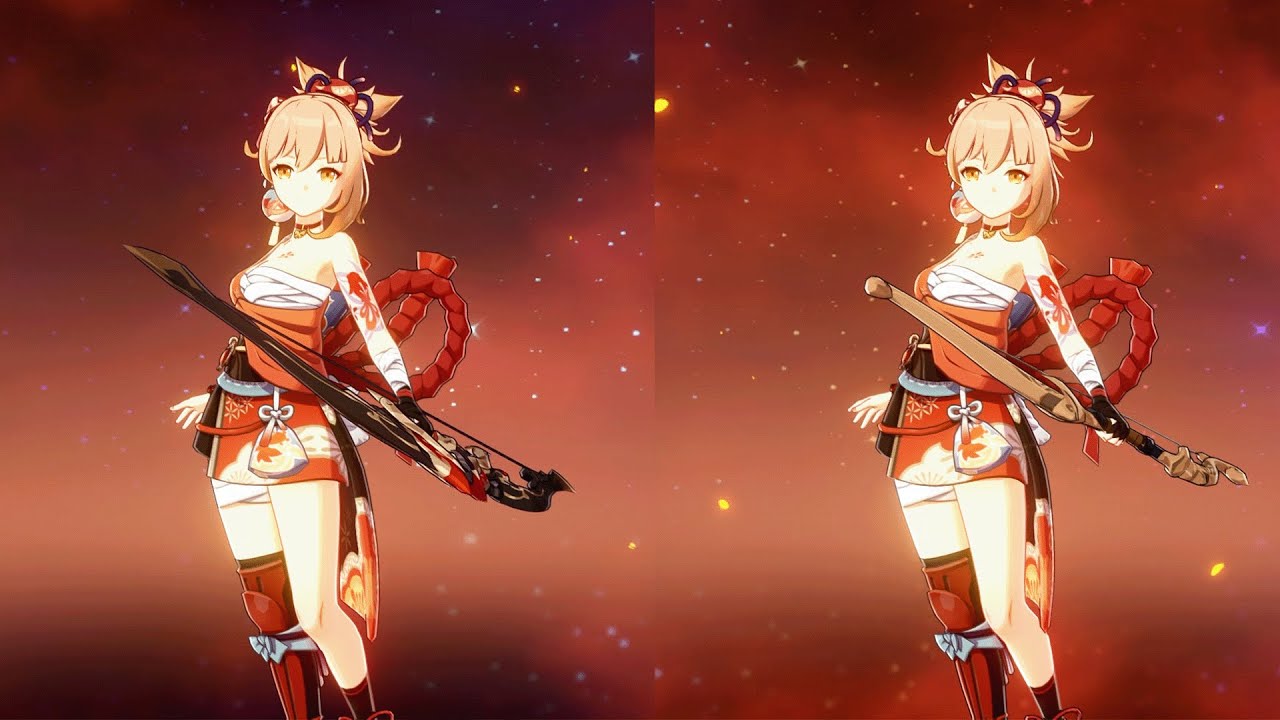 Yoimiya Rust Vs Slingshot Genshin Impact YouTube