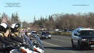Sacramento, CA: Funeral Procession For Galt Police Department Officer Kevin Tonn 1/21/2013